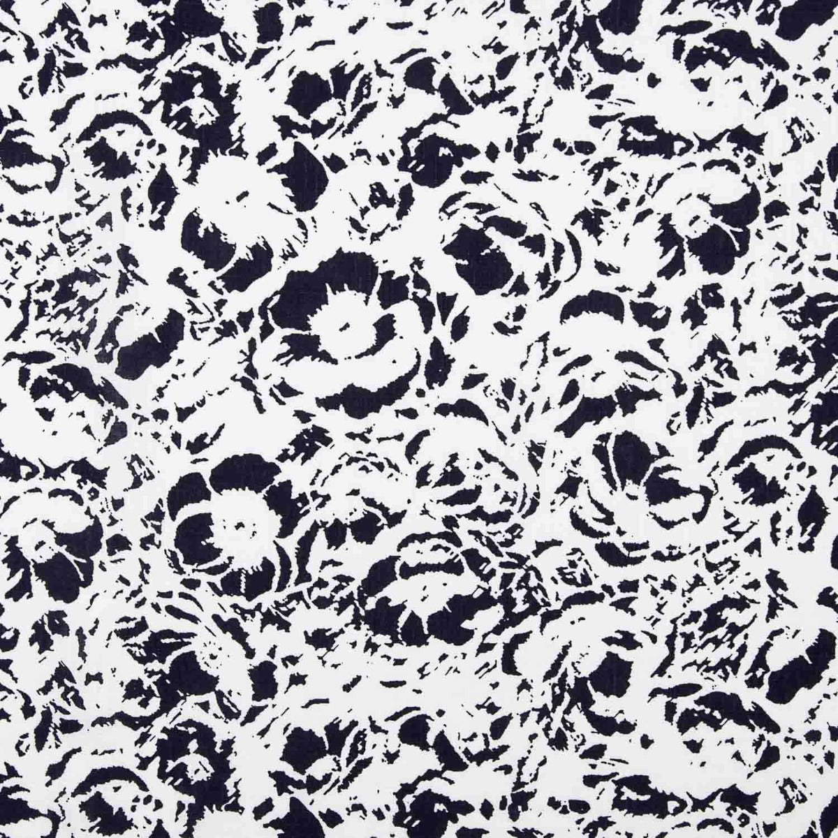 Lino Poliéster Noir Bloom - Ribes y Casals