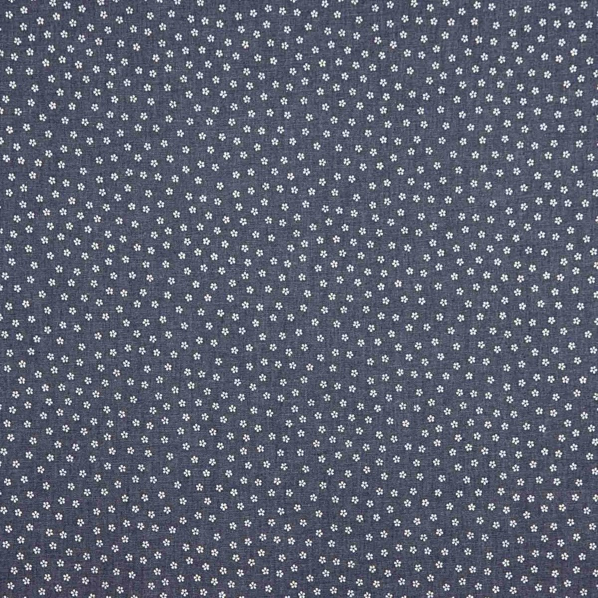 Retal Denim Camisero Margaritas Azul 160x140 cm - Ribes y Casals