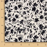 Popeline de bambu floral preto - Ribes y Casals