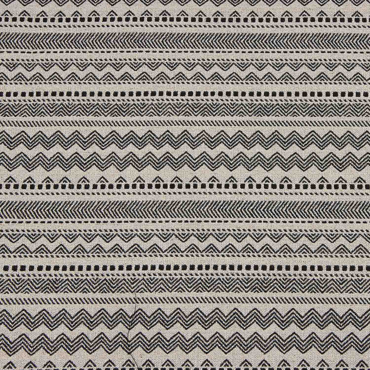 Lona Jacquard Estofos Étnico Preto - Ribes y Casals