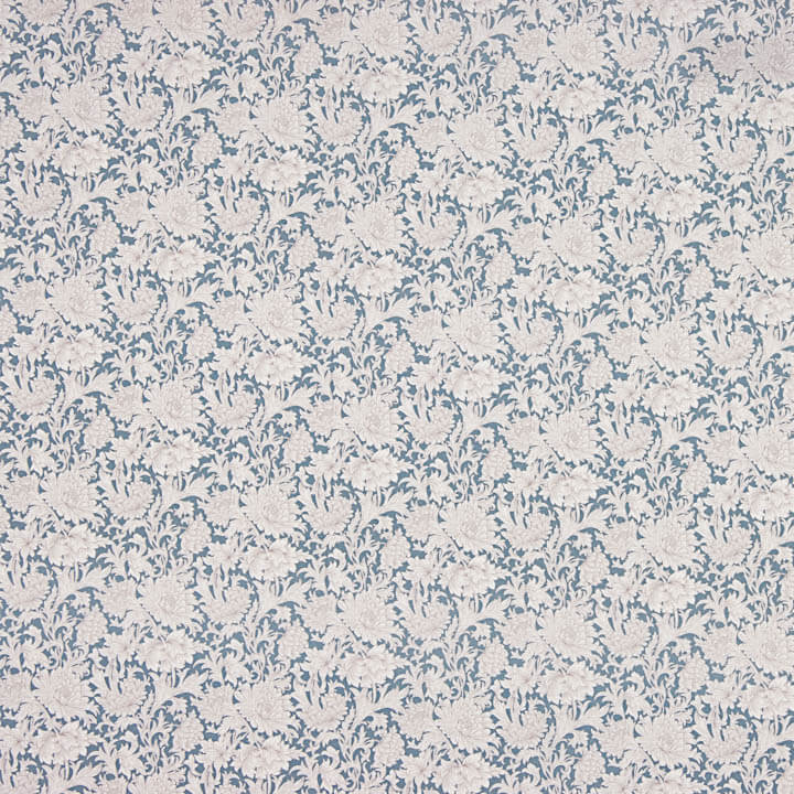 Viyela estampada de damasco Azul - Ribes y Casals