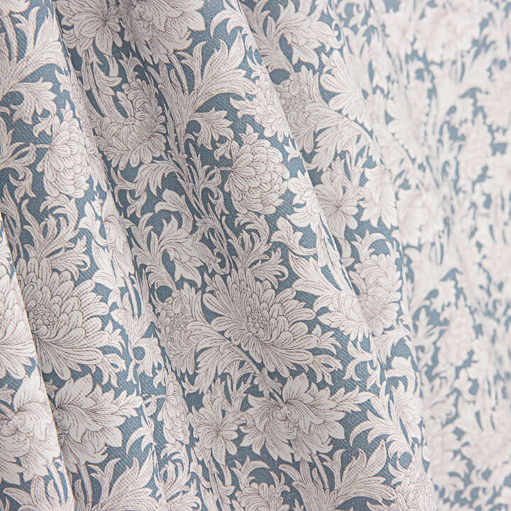 Viyela estampada de damasco Azul - Ribes y Casals