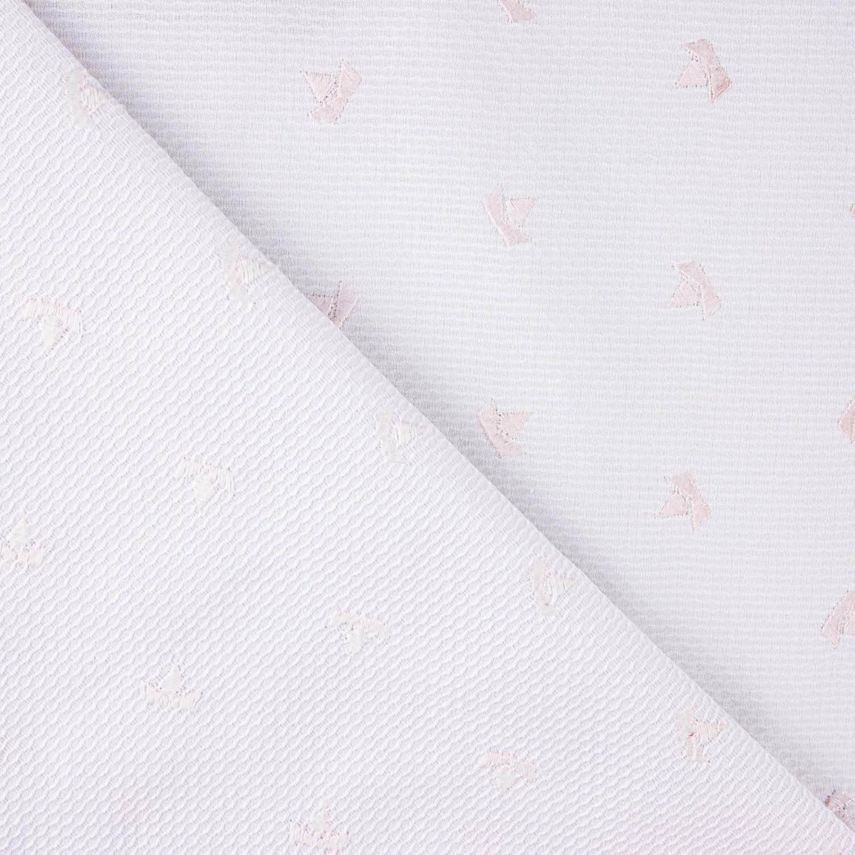 Piqué Bordado Barquinhos Rosa - Ribes y Casals