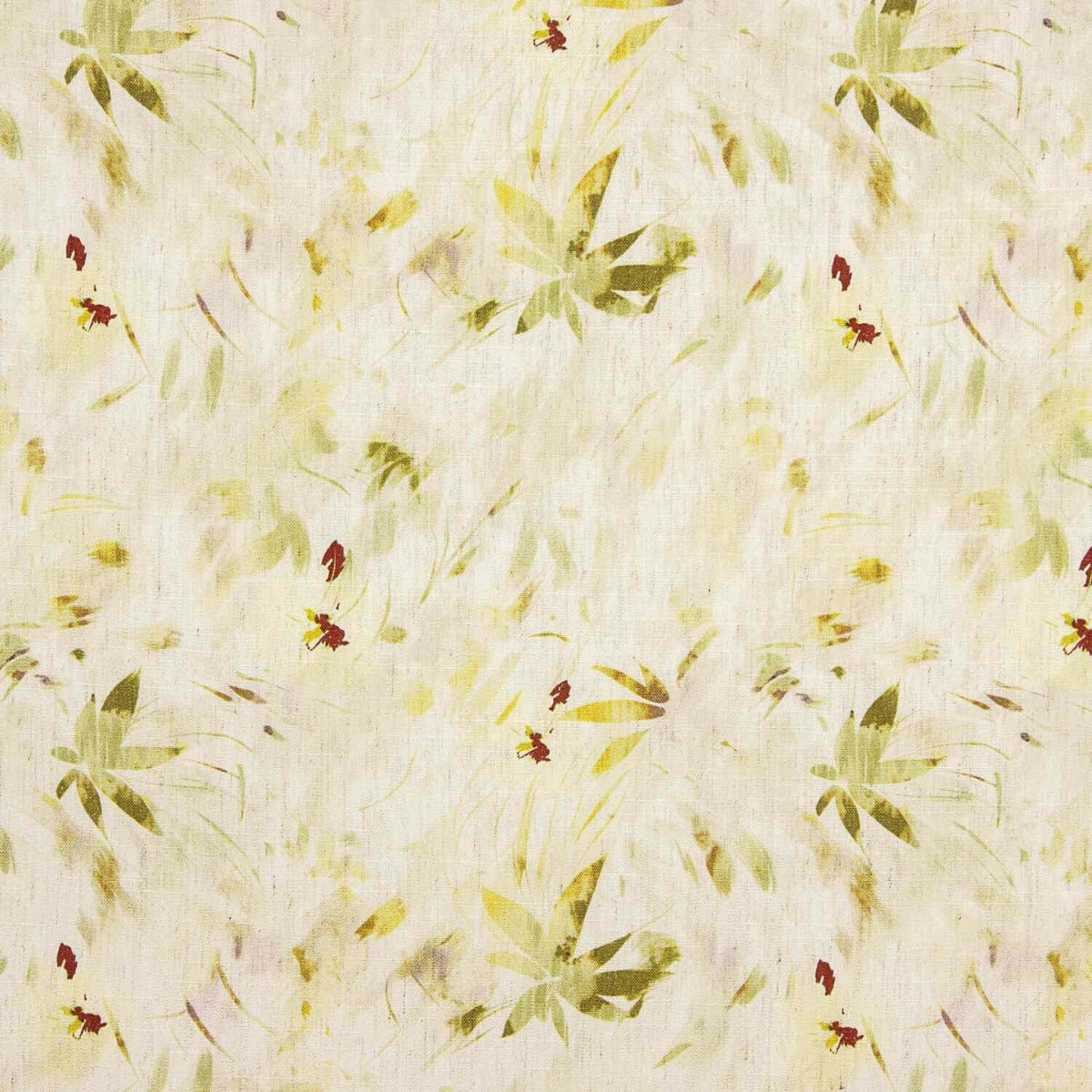 Viscose e Linho Estampado Aquarela Natural - Ribes y Casals