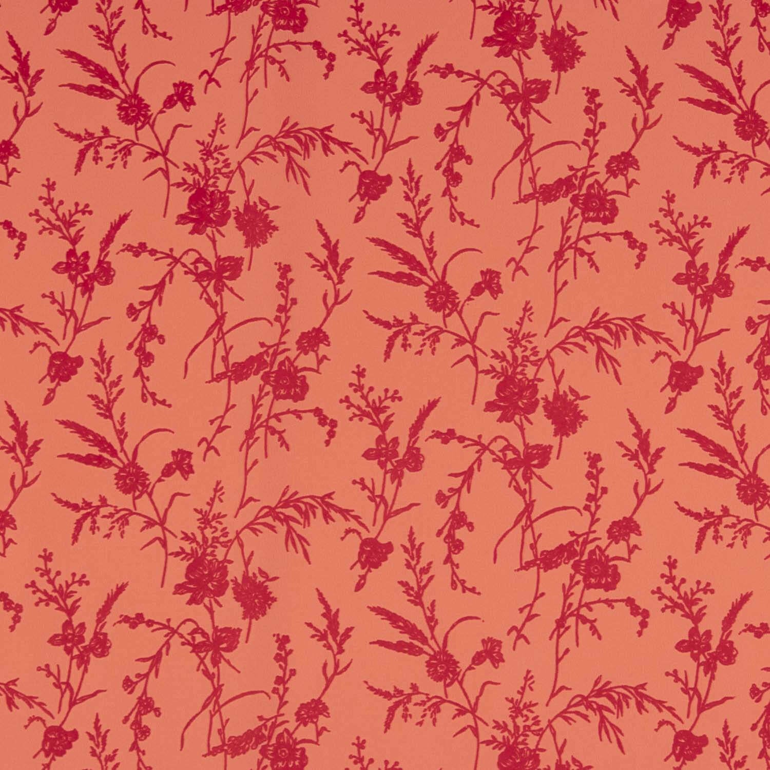 Koshibo Coral Flocado Flores Fúcsia - Ribes y Casals