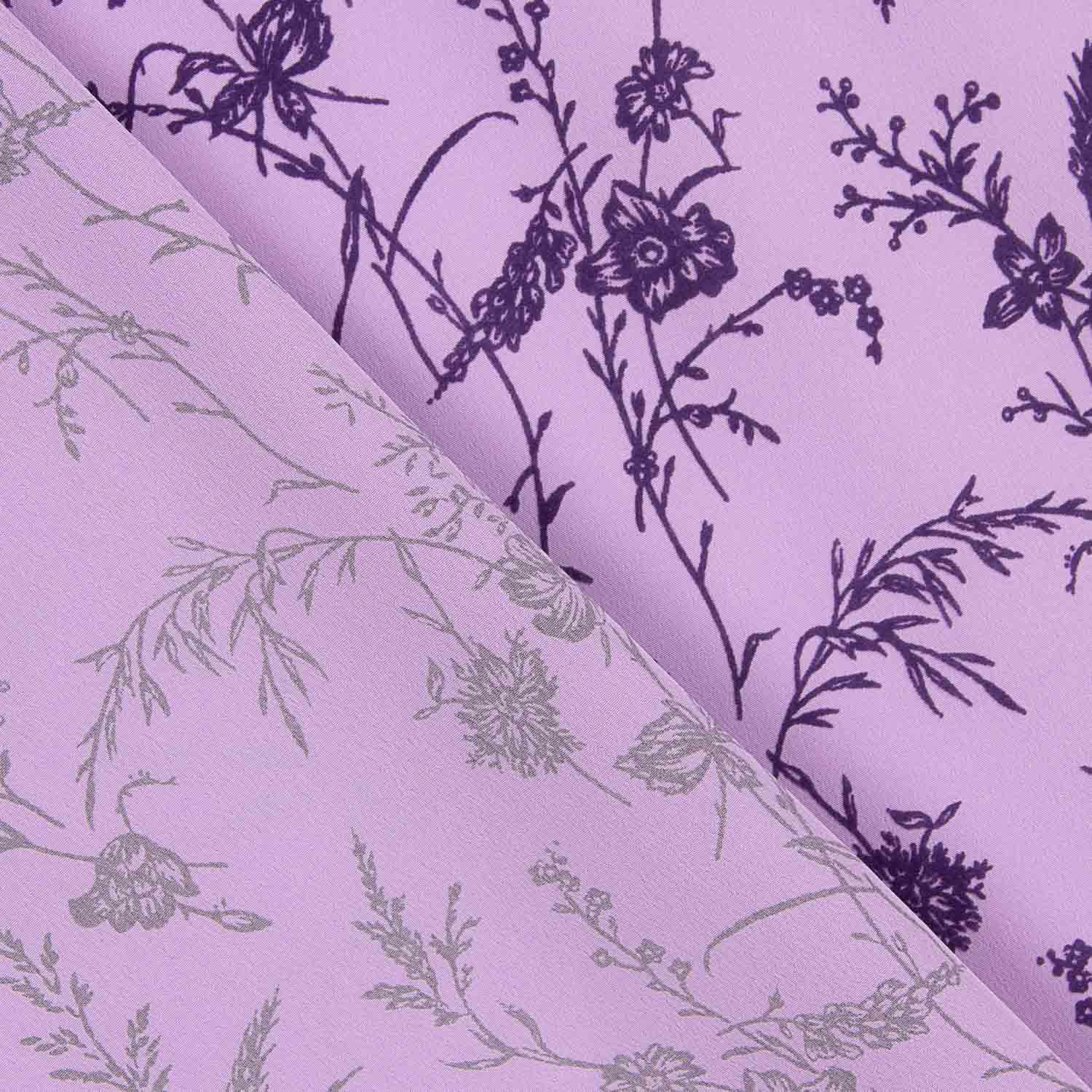 Koshibo Malva Flocado Flores Lila Intenso - Ribes y Casals