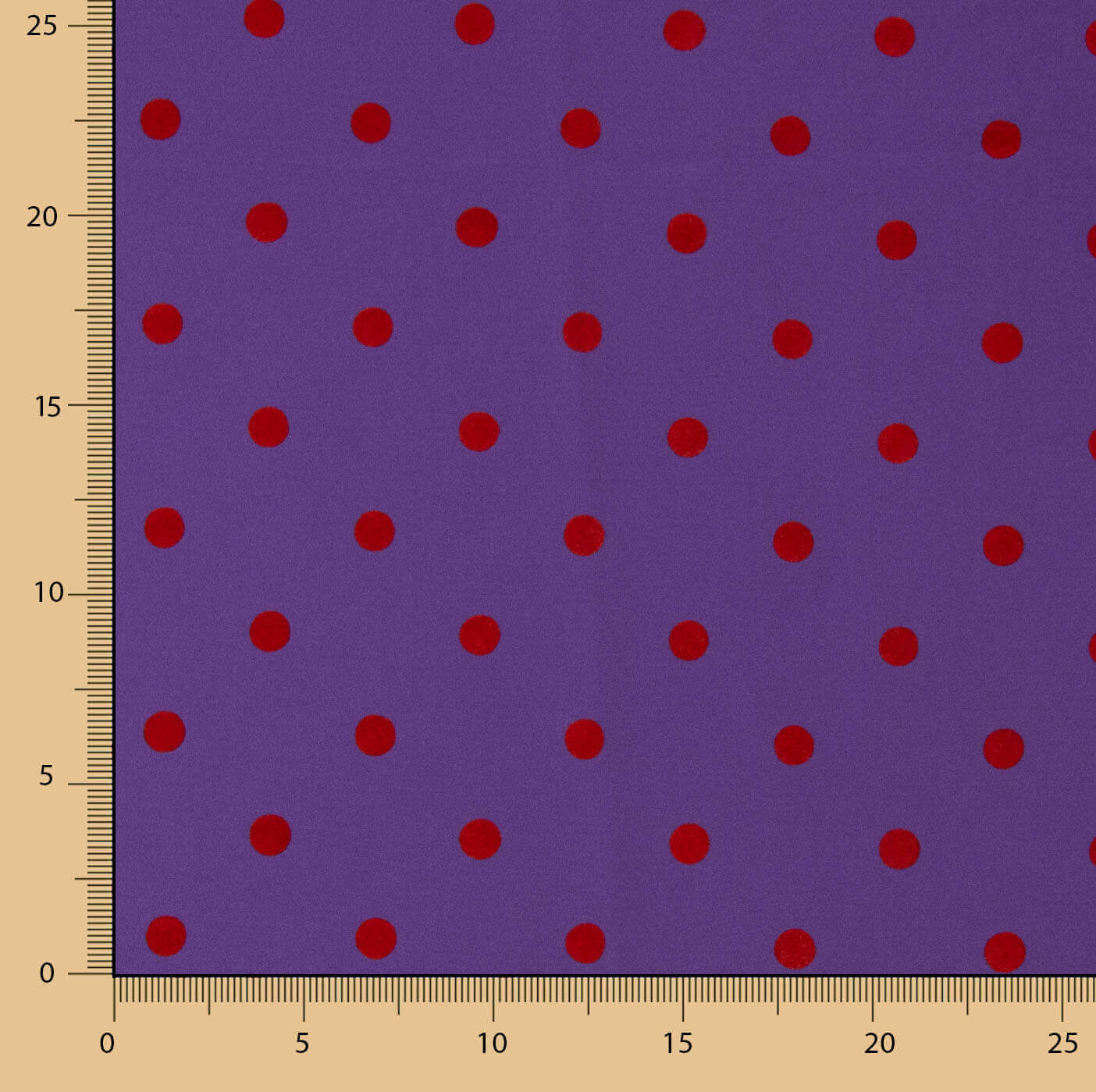 Koshibo Roxo Flocado Lunar Vermelho - Ribes y Casals