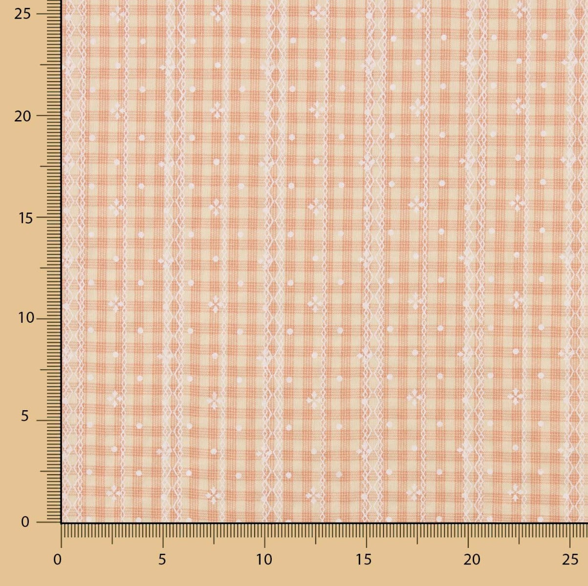 Xadrez Vichy Laranja Estampado - Ribes y Casals
