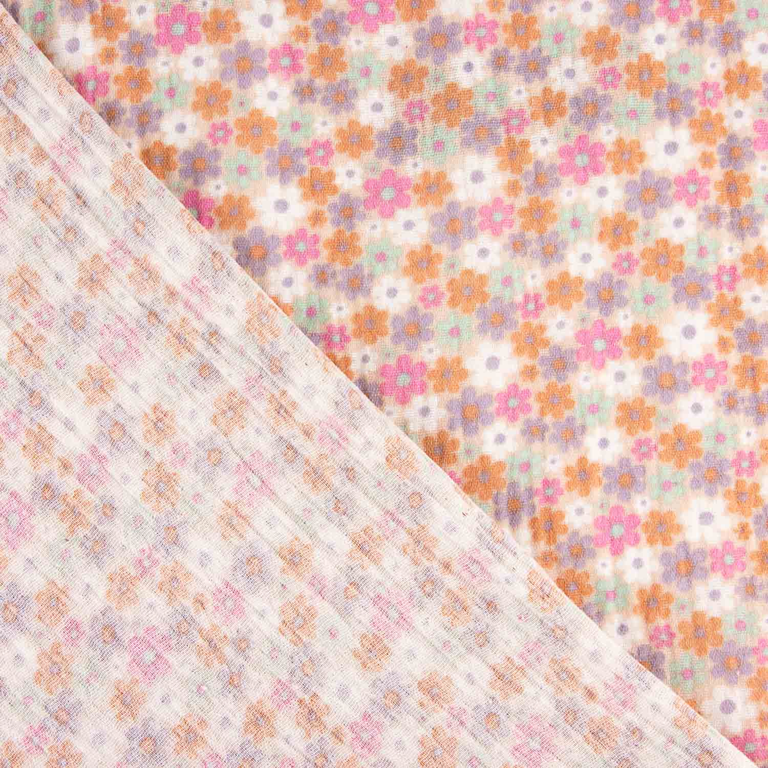Musselina de Algodão Mini Flores Multicolor - Ribes y Casals