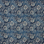 Veilão de Algodão Estampado com Espirais Batik Índigo - Ribes y Casals