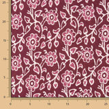 Vela de Algodão Estampada Jardim Vintage Bordô - Ribes y Casals