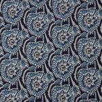 Voile de Algodão com Estampado Floral Índigo Noturno - Ribes y Casals