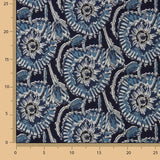 Voile de Algodão com Estampado Floral Índigo Noturno - Ribes y Casals