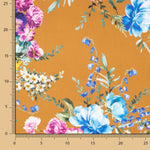 Twill Satén Floral Terracota - Ribes y Casals