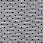 Vichy Algodão Preto Flocado Lunar Preto - Ribes y Casals