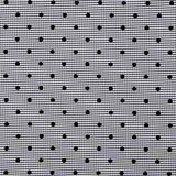 Vichy Algodão Preto Flocado Lunar Preto - Ribes y Casals