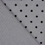 Vichy Algodão Preto Flocado Lunar Preto - Ribes y Casals