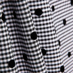 Vichy Algodão Preto Flocado Lunar Preto - Ribes y Casals