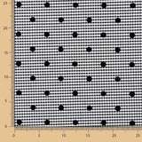 Vichy Algodão Preto Flocado Lunar Preto - Ribes y Casals