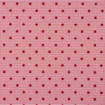 Algodão Vichy Vermelho Flocado Lunar Vermelho - Ribes y Casals