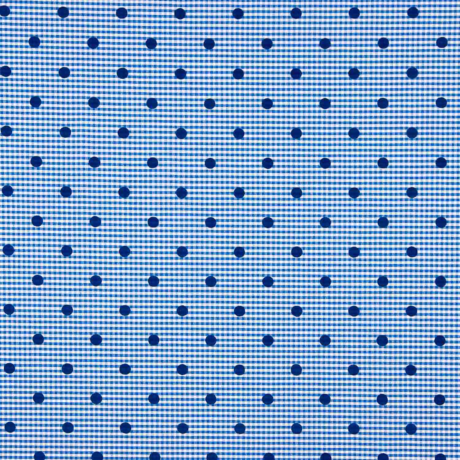 Vichy Algodão Azul Flocado Lunar Azulina - Ribes y Casals