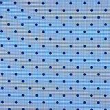 Vichy Algodão Azul Flocado Lunar Azulina - Ribes y Casals