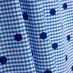 Vichy Algodão Azul Flocado Lunar Azulina - Ribes y Casals