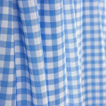 Crepe Vichy Azul e Branco - Ribes y Casals