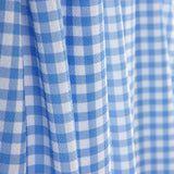 Crepe Vichy Azul e Branco - Ribes y Casals