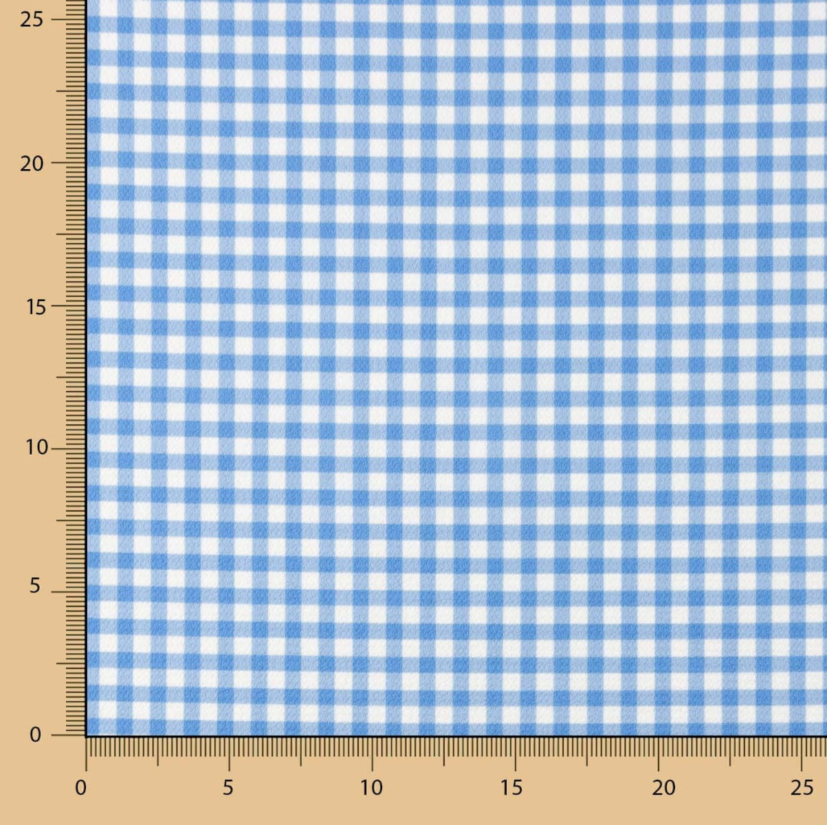 Crepe Vichy Azul e Branco - Ribes y Casals