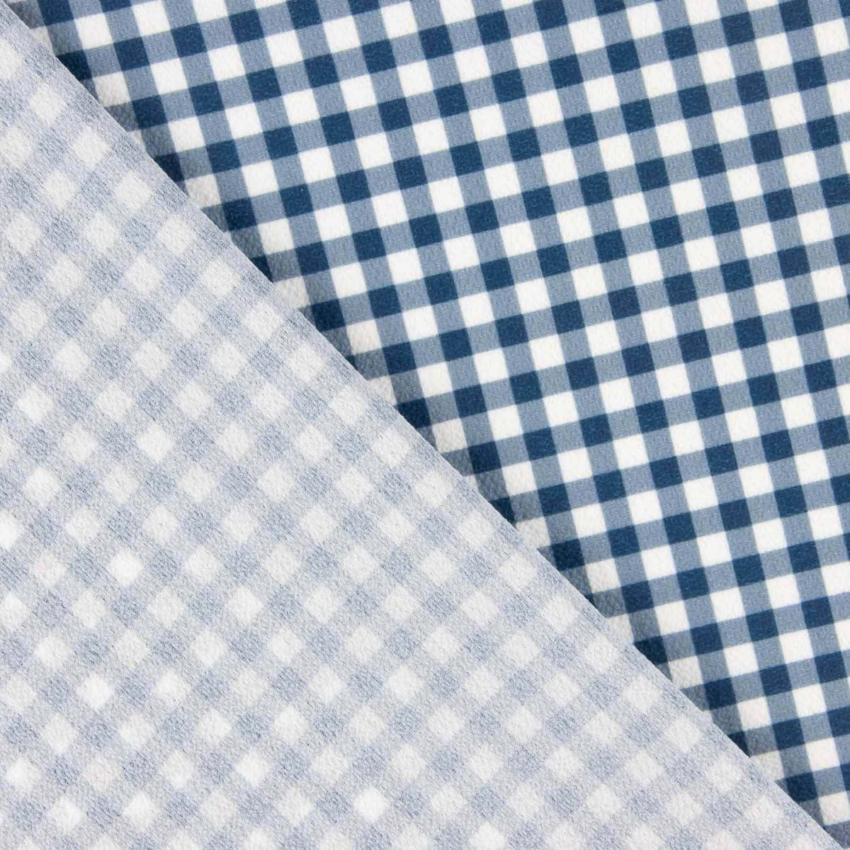 Crepe Vichy Marinho e Branco - Ribes y Casals