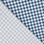 Crepe Vichy Marinho e Branco - Ribes y Casals