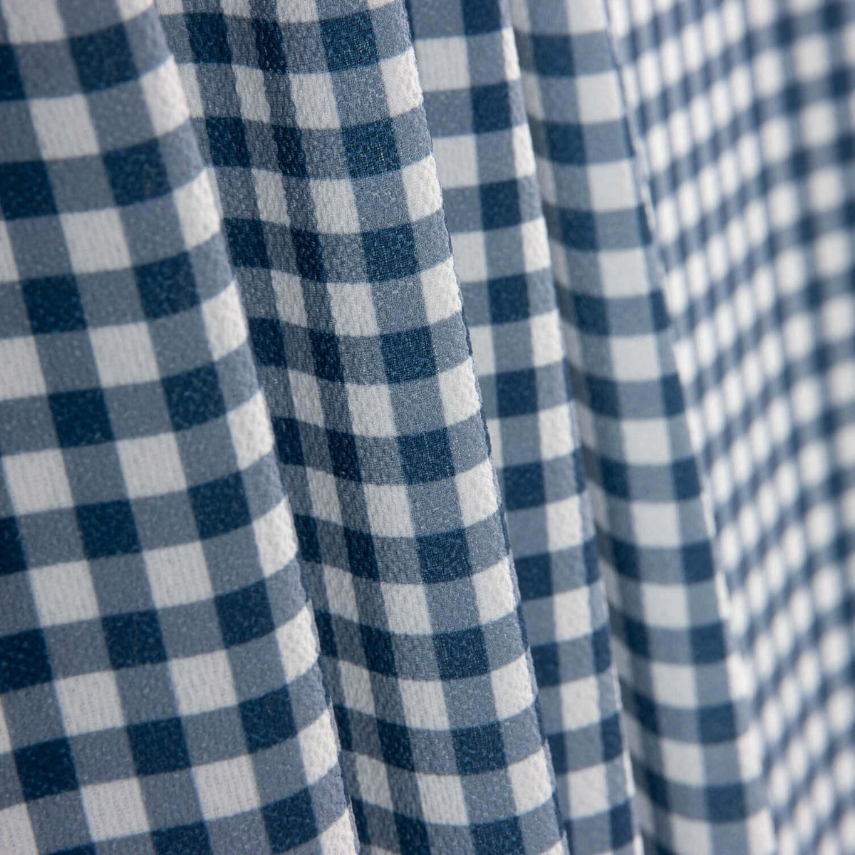 Crepe Vichy Marinho e Branco - Ribes y Casals