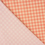 Crepe Vichy Laranja e Coral - Ribes y Casals