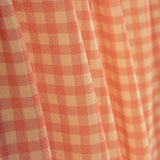 Crepe Vichy Laranja e Coral - Ribes y Casals