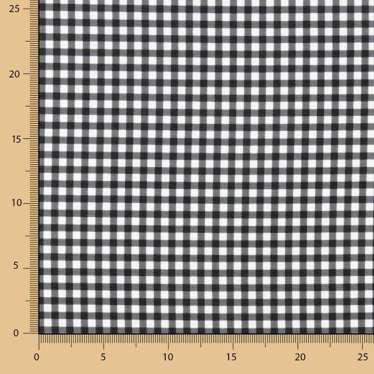 Crepe Vichy Preto e Branco - Ribes y Casals