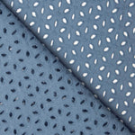 Bordado suíço pétalas azul denim escuro - Ribes y Casals