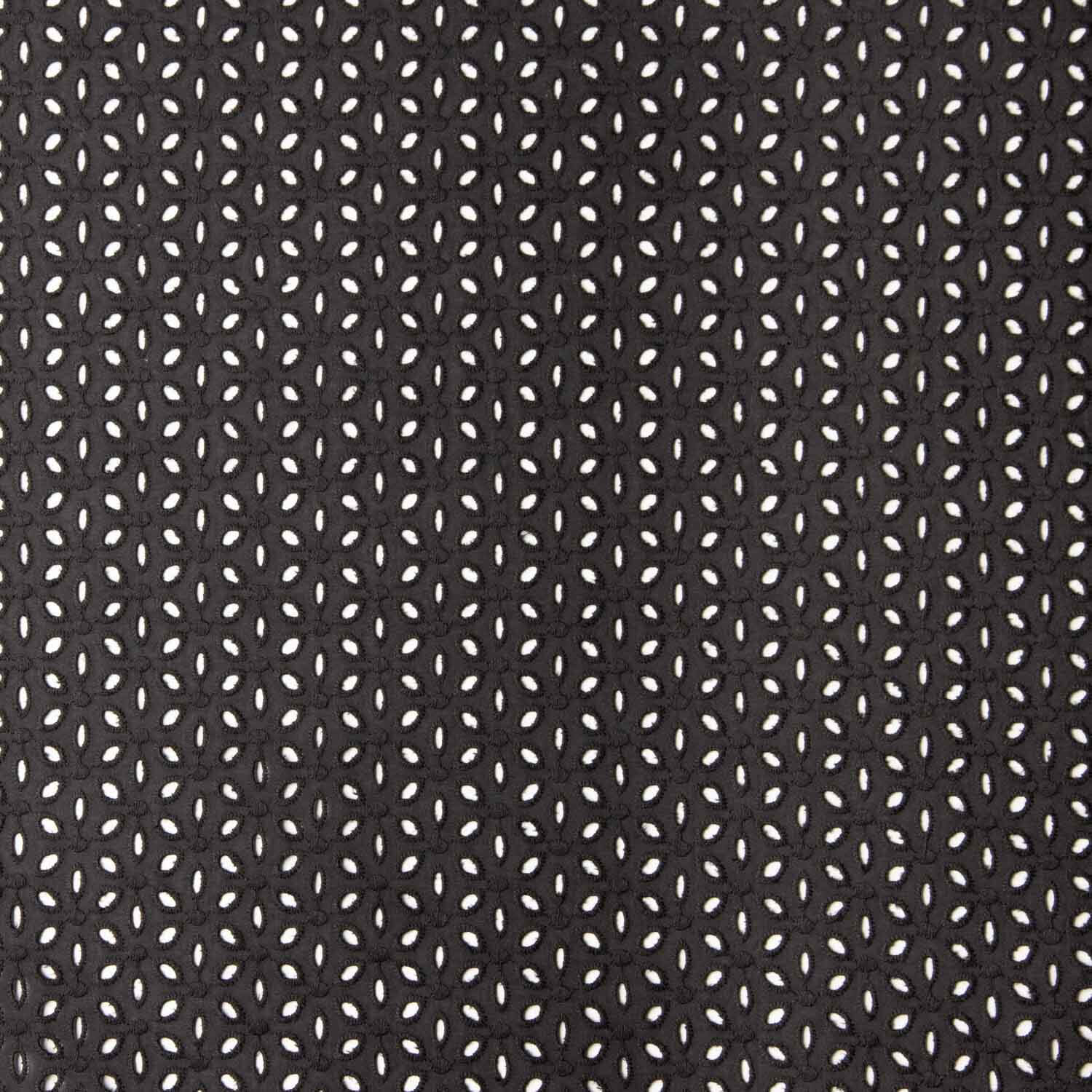 Bordado suíço pétalas preto - Ribes y Casals