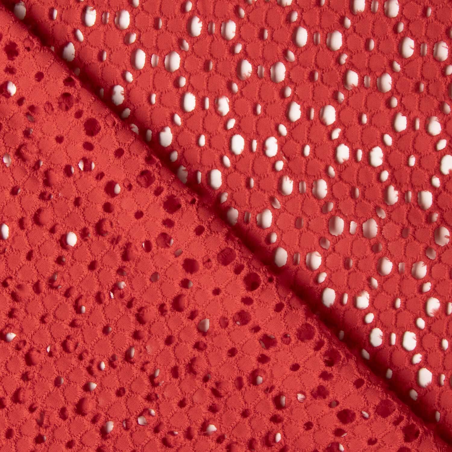 Bordado suíço Margarita vermelho - Ribes y Casals