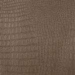 Couro sintético com padrão de crocodilo castanho - Ribes y Casals
