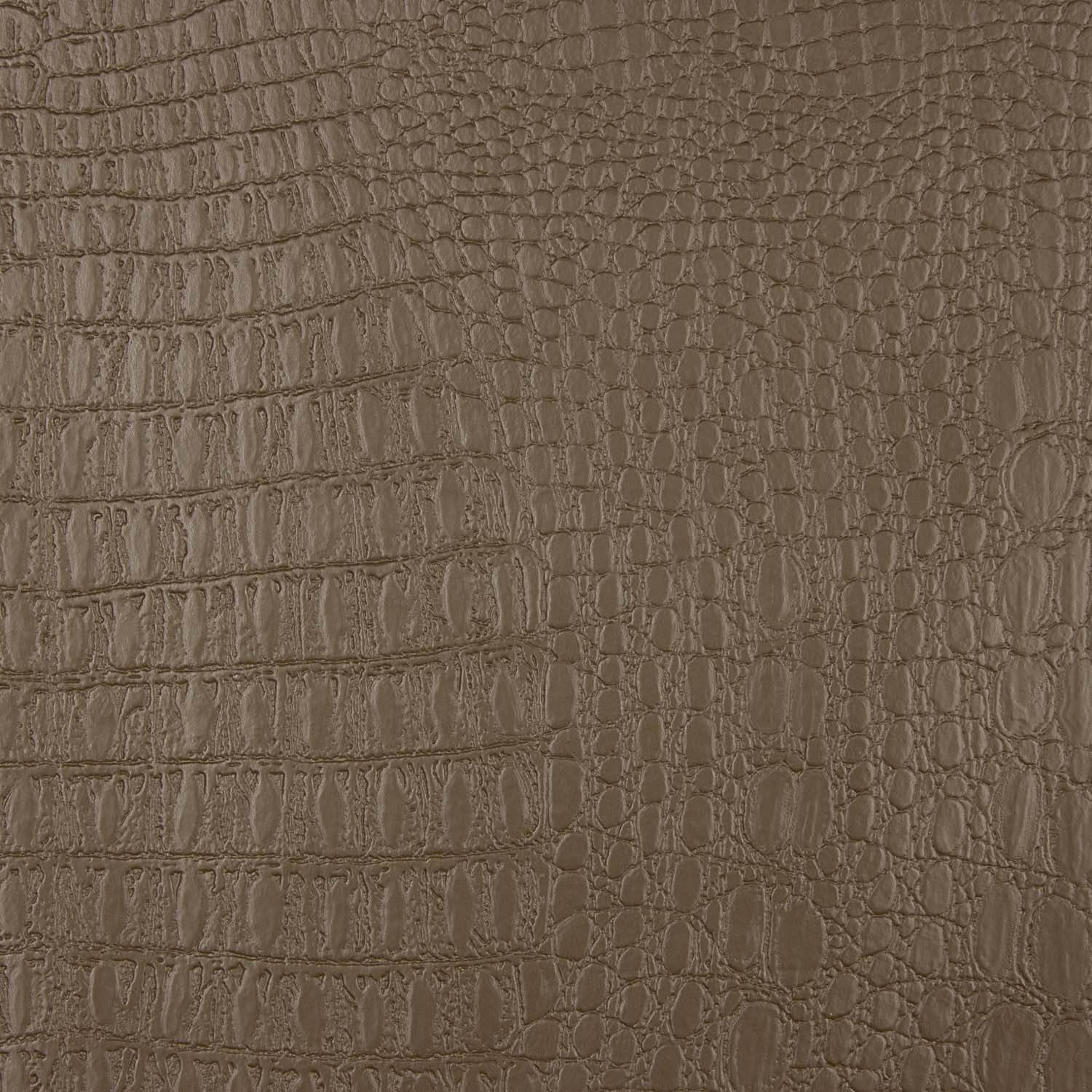 Couro sintético com padrão de crocodilo castanho - Ribes y Casals