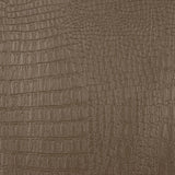 Couro sintético com padrão de crocodilo castanho - Ribes y Casals