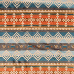 Coralina Estampada Étnica Azul e Telha - Ribes y Casals