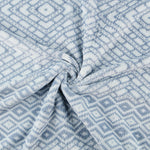 Coral fleece estampado com losangos azuis - Ribes y Casals