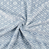 Coral fleece estampado com losangos azuis - Ribes y Casals
