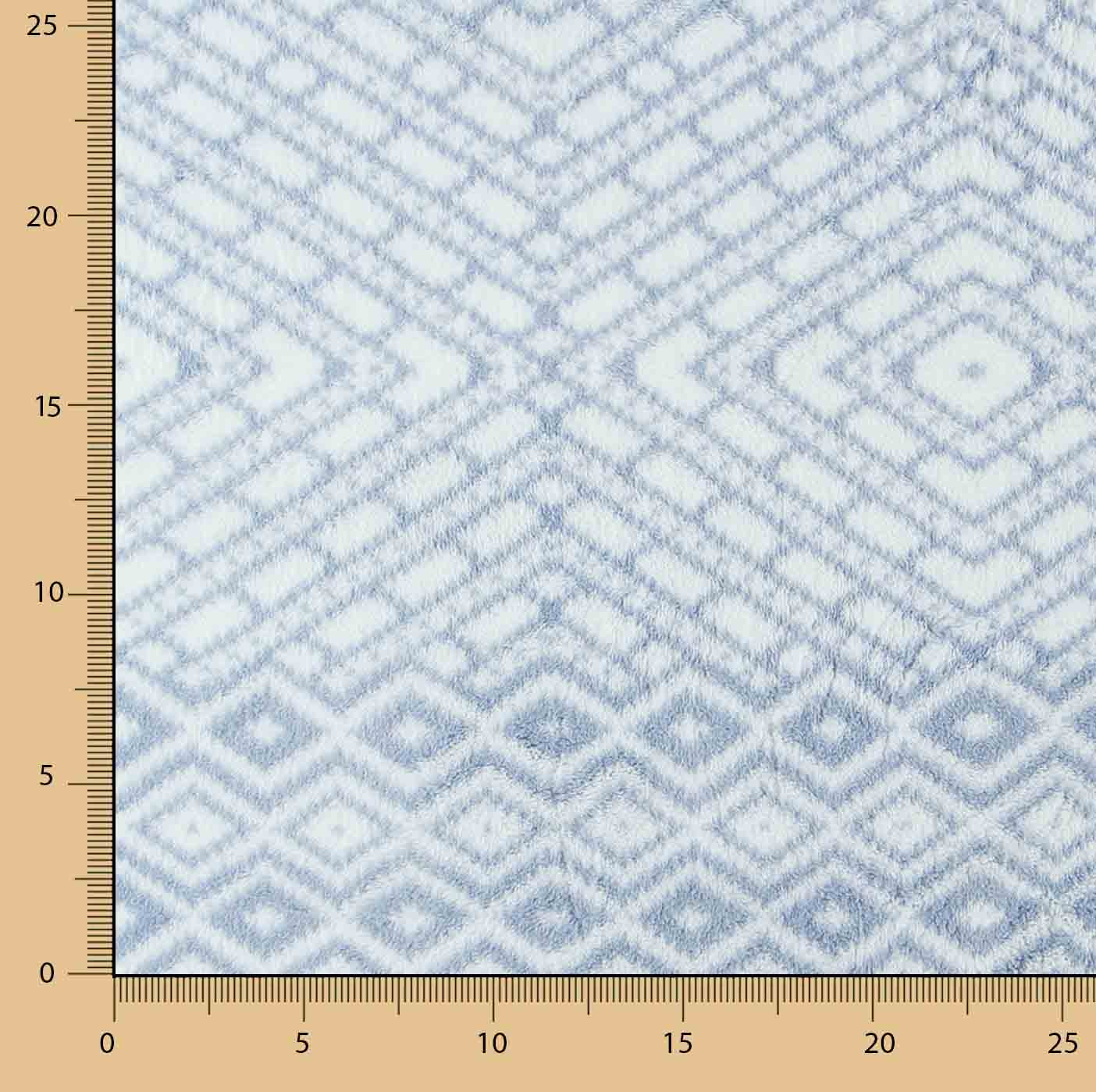 Coral fleece estampado com losangos azuis - Ribes y Casals