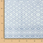 Coral fleece estampado com losangos azuis - Ribes y Casals
