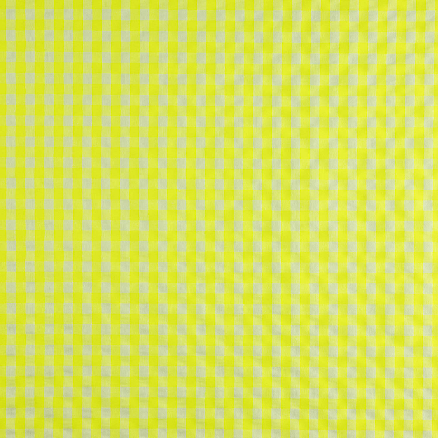 Popelina Seersucker Xadrez Amarelo Fluorescente - Ribes y Casals