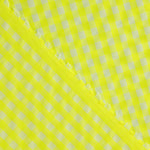 Popelina Seersucker Xadrez Amarelo Fluorescente - Ribes y Casals
