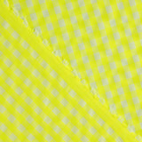 Popelina Seersucker Xadrez Amarelo Fluorescente - Ribes y Casals